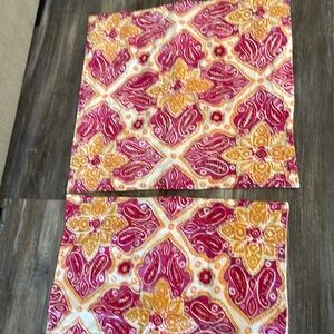 Pottery Barn Belle embroidered set of 2 euro shams